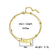 Titanium Steel Five Emperors Copper Coin Doublelayer Beanie Chain Bracelet Light Luxury Electroplated Jewelry For Women
