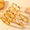 Titanium Steel Fiveleaf And Fourleaf Flower Diamond Bracelet Electroplated Minimalist Style