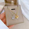Titanium Steel Fivepointed Star Geometric Electroplating Minimalist Necklace Unisex Accessories