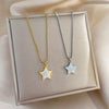 Titanium Steel Fivepointed Star Minimalist Electroplated Necklace Unisex Accessories