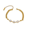 Titanium Steel Flower Clover Women's Fashion Simple Electroplated Bracelet