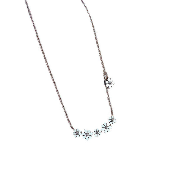 Titanium Steel Flower Geometric Style Electroplating Unisex Necklace