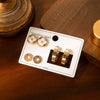 Titanium Steel Flower Shape Electroplated Women's Earrings Set