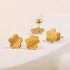 316L Stainless Steel Flower Style Electroplated Women's Earrings
