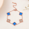 Titanium Steel Four Leaf Clover Diamond Fashion Charm Bracelet For Women