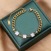 Titanium Steel Four Leaf Clover Women's Bracelet With Electroplating Fashion Simple Light Luxury