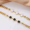 Titanium Steel Four Leaf Clover Women's Bracelet With Electroplating Fashion Simple Light Luxury