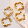 316L Stainless Steel Four Leaf Clover Women's Earrings Electroplated Fashion Style