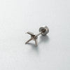 Titanium Steel Fourclaw Ear Bone Nail Empty Holder Diy Screw Rod Geometric Polished Ear Accessory