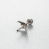 Titanium Steel Fourclaw Ear Bone Nail Empty Holder Diy Screw Rod Geometric Polished Ear Accessory