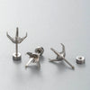 Titanium Steel Fourclaw Ear Bone Nail Empty Holder Diy Screw Rod Geometric Polished Ear Accessory