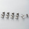 Titanium Steel Fourclaw Ear Bone Nail Empty Holder Diy Screw Rod Geometric Polished Ear Accessory