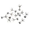 Titanium Steel Fourclaw Ear Bone Nail Empty Holder Diy Screw Rod Geometric Polished Ear Accessory