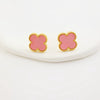 Titanium Steel Fourleaf Clover And Flower Jewelry Set For Women With Electroplating