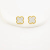 Titanium Steel Fourleaf Clover And Flower Jewelry Set For Women With Electroplating