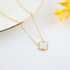 Titanium Steel Fourleaf Clover And Flower Jewelry Set For Women With Electroplating