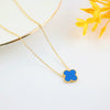 Titanium Steel Fourleaf Clover And Flower Jewelry Set For Women With Electroplating