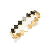 Titanium Steel Fourleaf Clover Dripping Oil Style Women's Bracelet