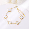 Titanium Steel Fourleaf Clover Electroplated Bracelet Light Luxury Style