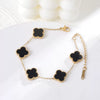 Titanium Steel Fourleaf Clover Electroplated Bracelet Light Luxury Style