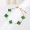 Titanium Steel Fourleaf Clover Electroplated Bracelet Light Luxury Style