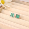 Titanium Steel Fourleaf Clover Jewelry Set For Women Electroplated