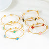 Titanium Steel Fourleaf Clover Light Luxury Bracelet Electroplated With Gold