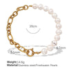 316L Stainless Steel Freshwater Pearl Bracelet And Necklace With Electroplating And Simple Stylish Design