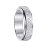 Titanium Steel Frosted Geometric Rotatable Decompression Couple Ring Jewelry