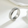 Titanium Steel Frosted Geometric Rotatable Decompression Couple Ring Jewelry