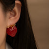 Titanium Steel Fruit Earrings Electroplated Design For Women