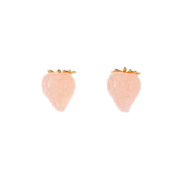 Titanium Steel Fruit Earrings Electroplated Design For Women