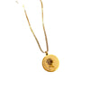 Titanium Steel Geometric And Cartoon Style Electroplated Round Head Necklace For Women