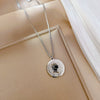 Titanium Steel Geometric And Cartoon Style Electroplated Round Head Necklace For Women