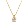Titanium Steel Geometric Angel Aurora Jewelry Set With Electroplating For Women