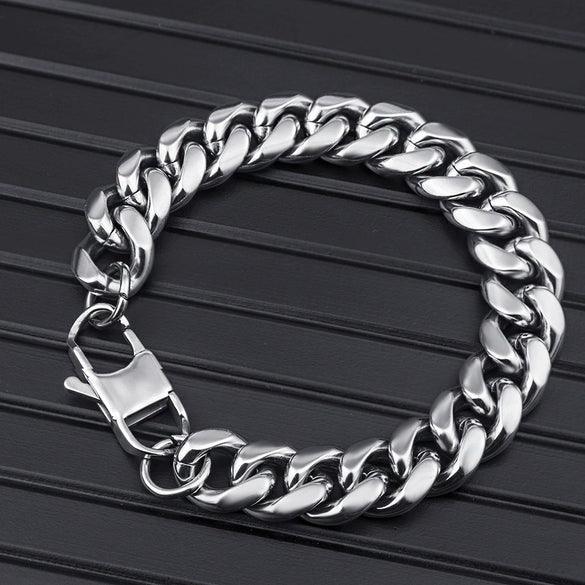 Titanium Steel Geometric Animal Zodiac Twist Chain Bracelet Polished Round Link Unisex Fashion Jewelry