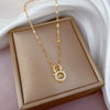 Titanium Steel Geometric Antlers Smart Necklace With Jumping Zircon For Female Popular Cartoon Style Jewelry