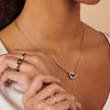 Titanium Steel Geometric Asymmetric Stitching Light Luxury Necklace With Box Chain And Electroplating