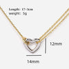 Titanium Steel Geometric Asymmetric Stitching Light Luxury Necklace With Box Chain And Electroplating