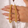 316L Stainless Steel Geometric Ball Bracelet Electroplated Unisex Jewelry