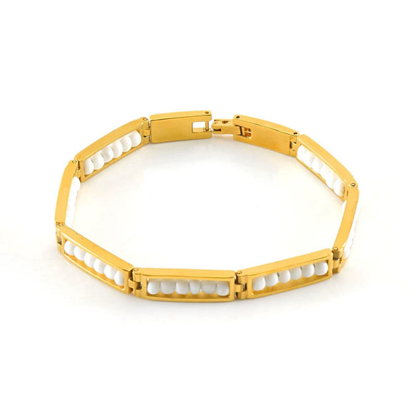 Titanium Steel Geometric Beaded Handmade Bracelet