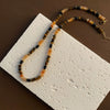 Titanium Steel Geometric Beaded Necklace For Women Light Luxury Niche Lockbone Chain