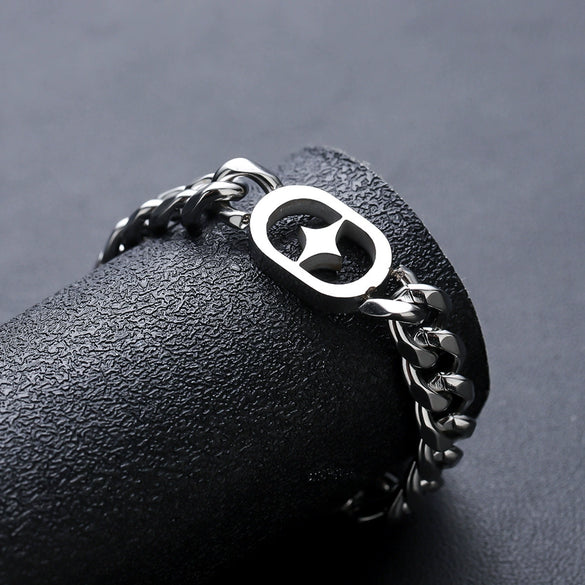 Titanium Steel Geometric Bracelet For Men And Unisex Wear Hip Hop Minimalist Electroplated Fashion Jewelry Accessory