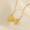 Titanium Steel Geometric Butterfly Clavicle Necklace For Women