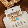 Titanium Steel Geometric Butterfly Flower Retro Fashion Earrings With Electroplating