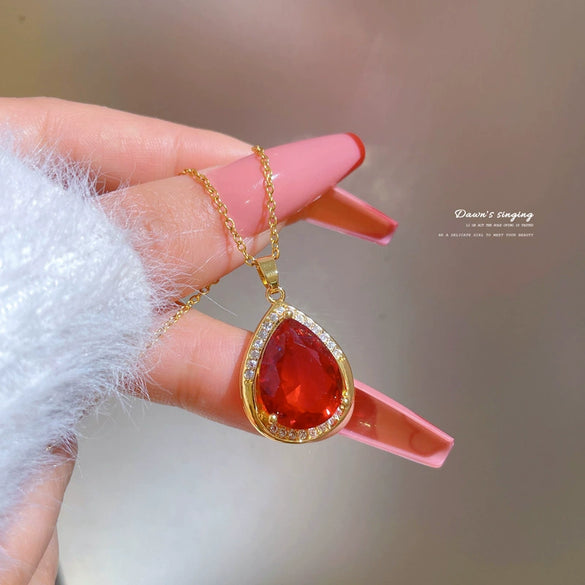 Titanium Steel Geometric Cartoon Diamond Ochain Women's Necklace