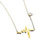 Titanium Steel Geometric Cartoon Plant Flowers Electroplated Necklace For Female