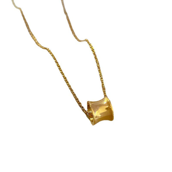 Titanium Steel Geometric Cartoon Plant Flowers Electroplated Women's And Unisex Necklace