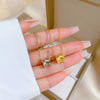 Titanium Steel Geometric Cartoon Plant Flowers Electroplated Women's And Unisex Necklace