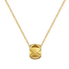 Titanium Steel Geometric Cartoon Style Electroplated Full Waist Split Furnace Real Gold Female Clavicle Necklace